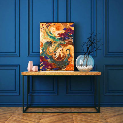 Japanisches Drachenkunstwek | Malen nach Zahlen-Zahlmaler.de