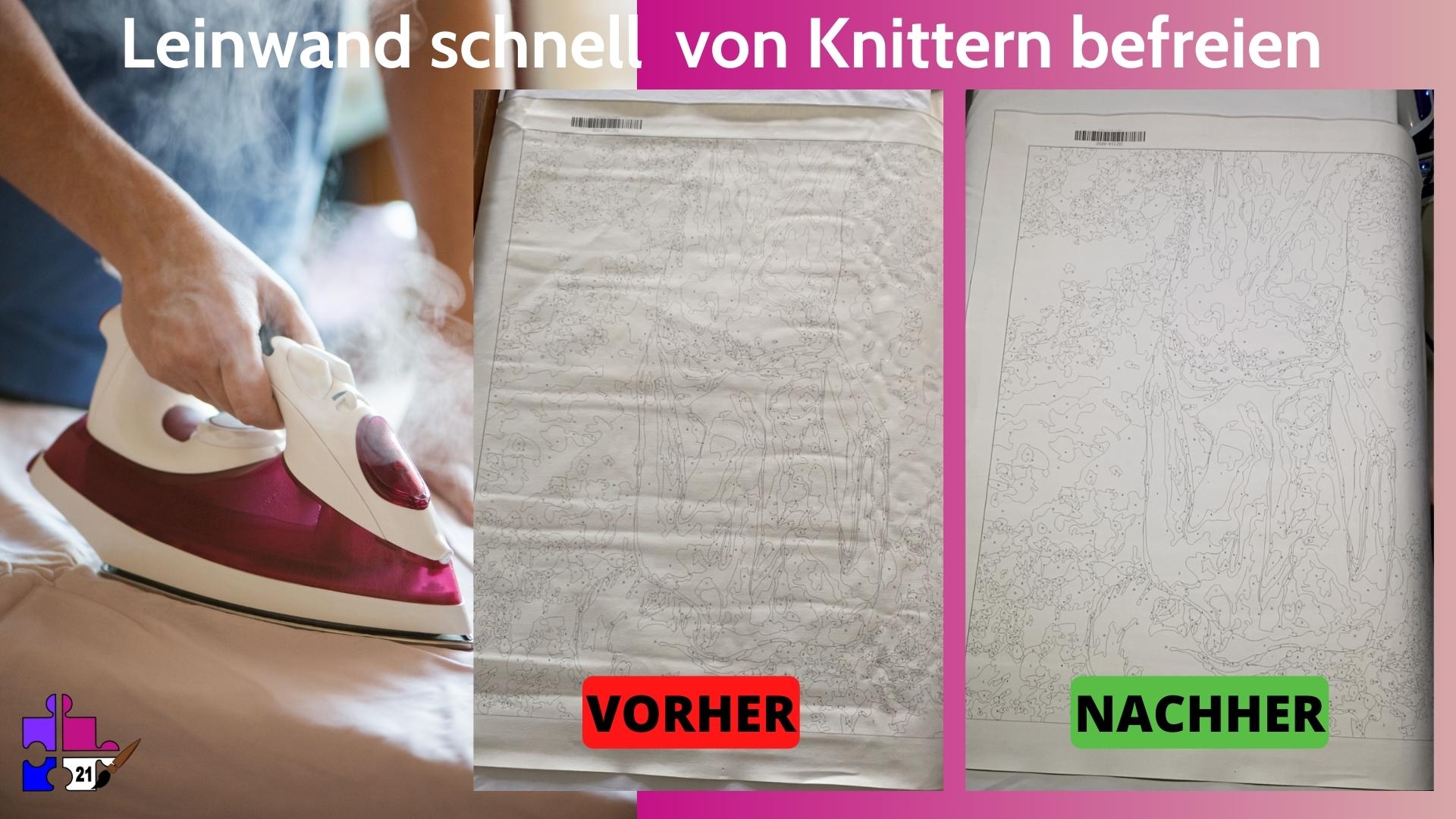 Wir zeigen dir, wie du deine Malen nach Zahlen Leinwand schnell von Falten befreist