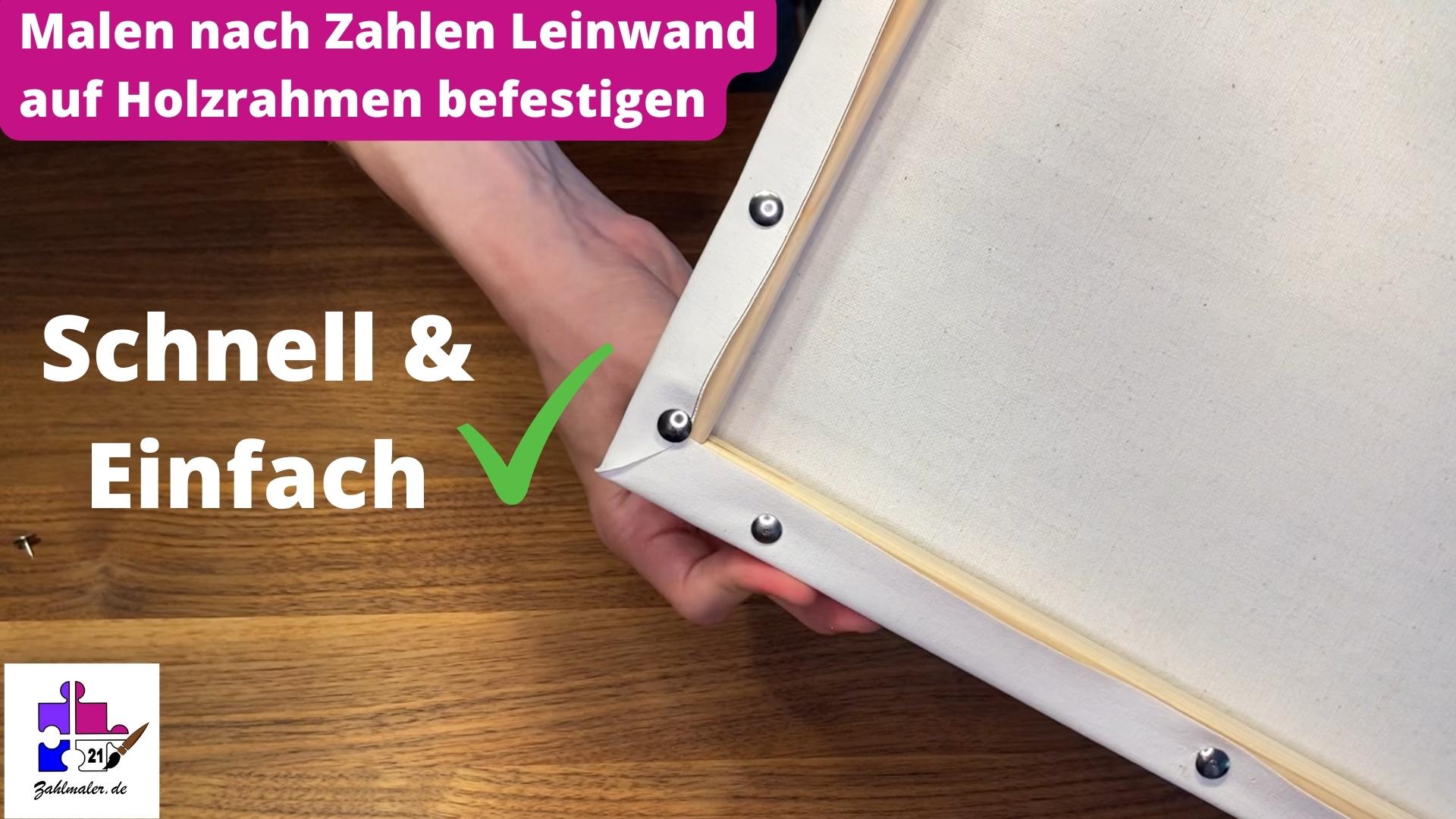 Wie man die Malen nach Zahlen Leinwand richtig auf den DIY-Holzrahmen spannt