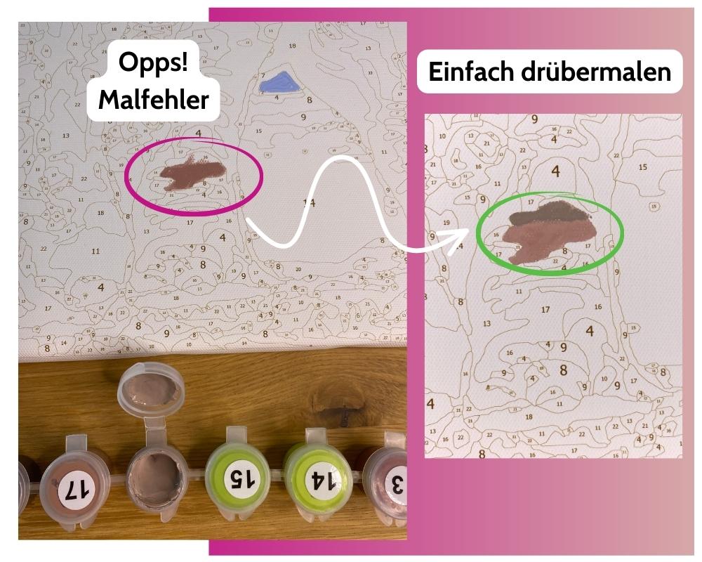 Wie du Malen nach Zahlen Malfehler einfach ausbesserst [Schritt für Schritt]
