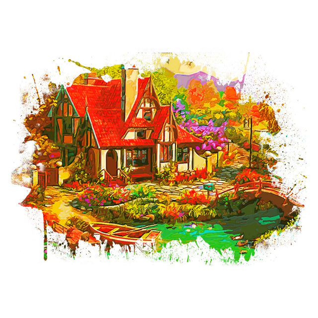 Malen nach Zahlen Schlösser und Gebäude Vorlagen - Zahlmaler