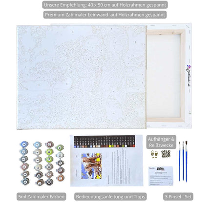 Gruselige Kürbislaterne im gespenstischen Wald | Malen nach Zahlen-Zahlmaler.de