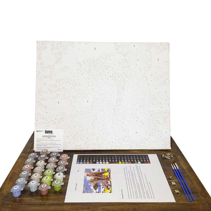 Leuchtende Monster-Kürbislaterne | Malen nach Zahlen-Zahlmaler.de