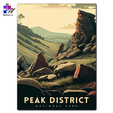 Poster Peak District Nationalpark | Malen nach Zahlen