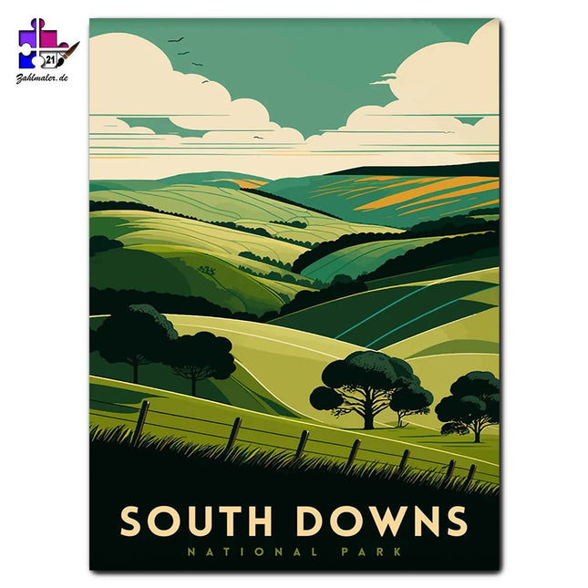 Poster South Pawns Nationalpark | Malen nach Zahlen