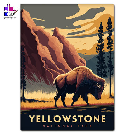 Yellowstone Nationalpark | Malen nach Zahlen