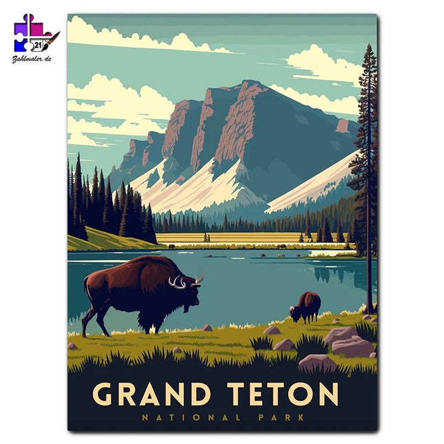 Grand Teton Nationalpark | Malen nach Zahlen