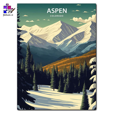 Aspen Berge | Malen nach Zahlen