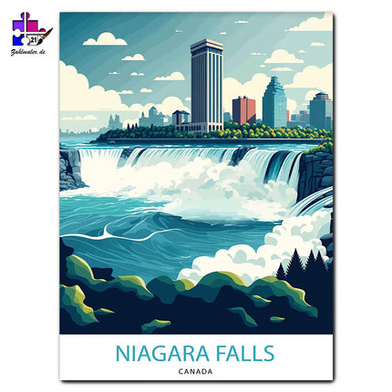 Die Niagara Wasserfälle | Malen nach Zahlen