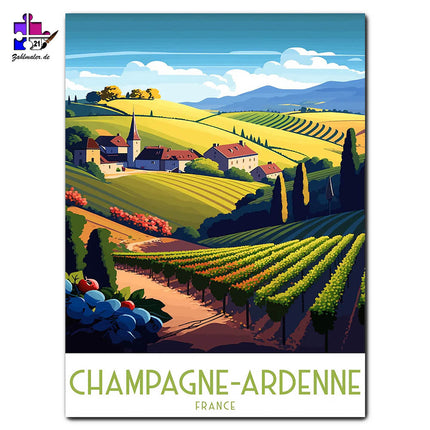 Champagne-Ardenne Frankreich | Malen nach Zahlen