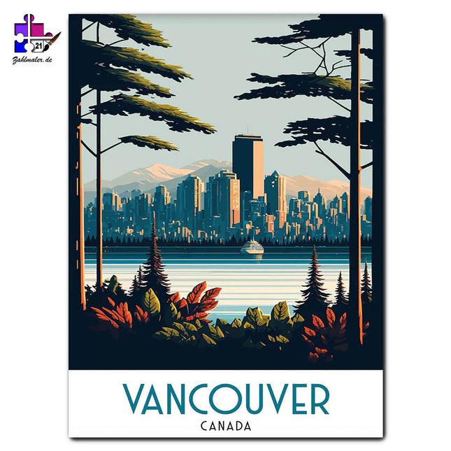 Ausblick auf Vancouver | Malen nach Zahlen