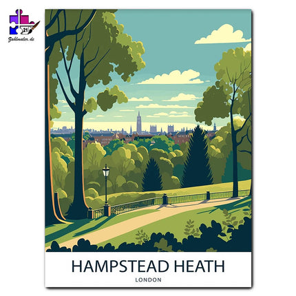 Der Hamstead Heath Park London | Malen nach Zahlen