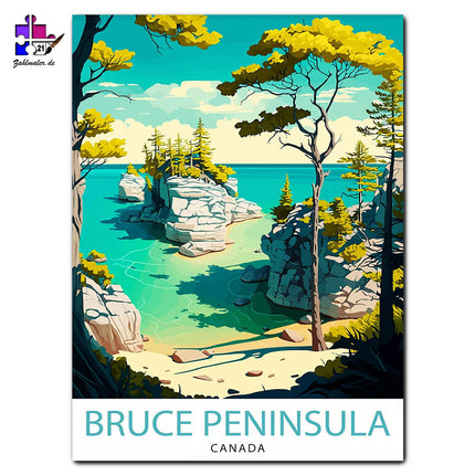 Die Bruce Peninsula | Malen nach Zahlen