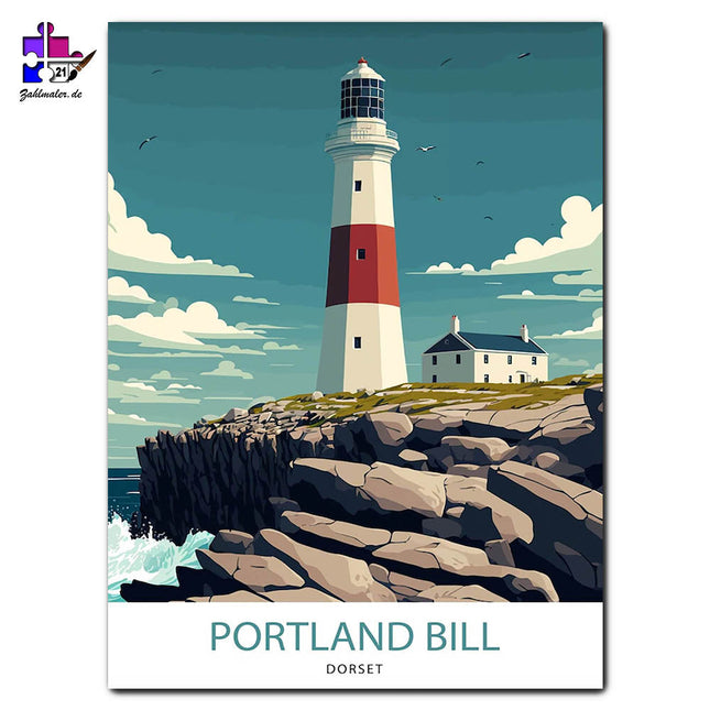 Der Leuchtturm von Portland Bill | Malen nach Zahlen