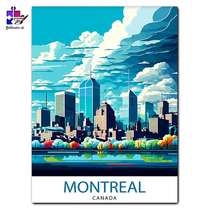 Die bunten Bäume von Montreal | Malen nach Zahlen