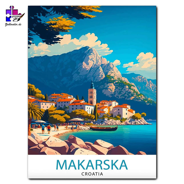 Makarska in Kroatien | Malen nach Zahlen