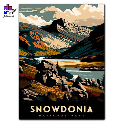 Snowdonia Nationalpark im Herbst | Malen nach Zahlen