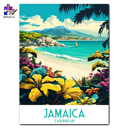 Die Küste von Jamaica | Malen nach Zahlen