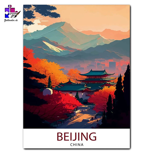 Beijing im Nebel | Malen nach Zahlen