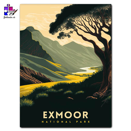 Exmoor Nationalpark am Nachmittag | Malen nach Zahlen