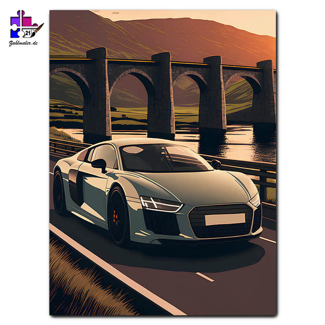 Aud R8 in Irland | Malen nach Zahlen