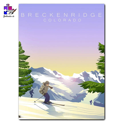 Skifahrer in Breckenridge | Malen nach Zahlen
