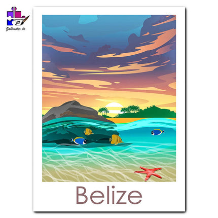 Der Seestern auf Belize | Malen nach Zahlen