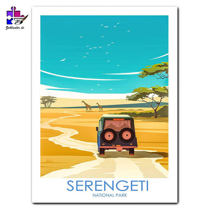 Der Weg nach Serengeti | Malen nach Zahlen