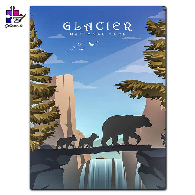 Glaciar Nationalpark | Malen nach Zahlen