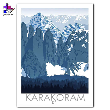 K2 Karakoram | Malen nach Zahlen