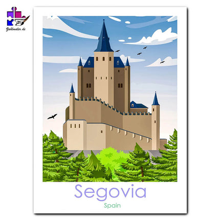 die Burg von Segovia | Malen nach Zahlen