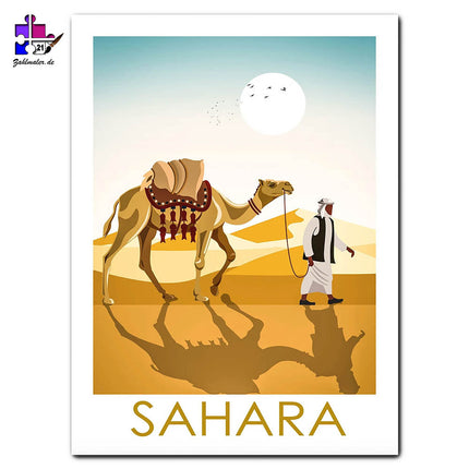 Die Sonne in der Sahara | Malen nach Zahlen