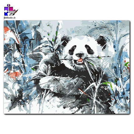 Abstrakter Panda | Malen nach Zahlen-Zahlmaler.de