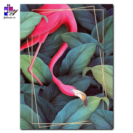 Art Deco Flamingo | Malen nach Zahlen-Zahlmaler.de