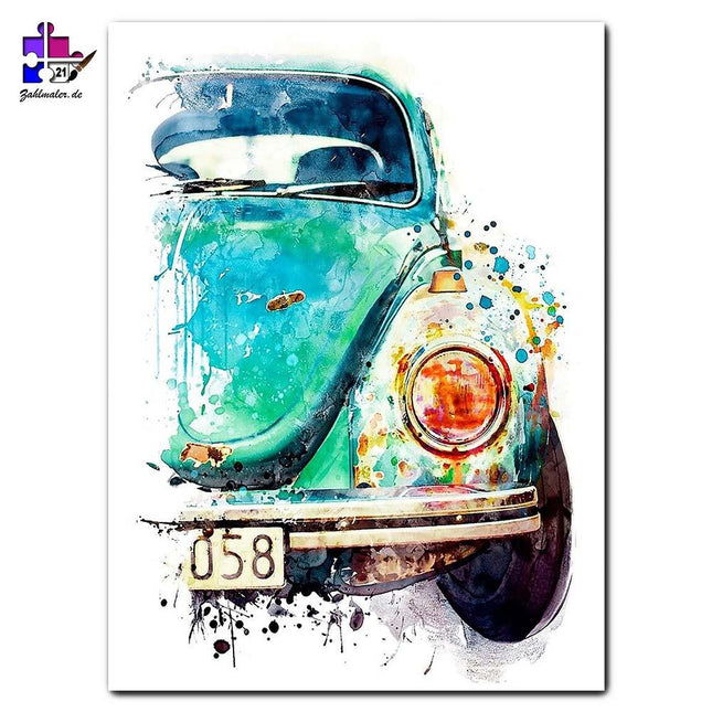 Baby blauer Käfer | Malen nach Zahlen-Zahlmaler.de