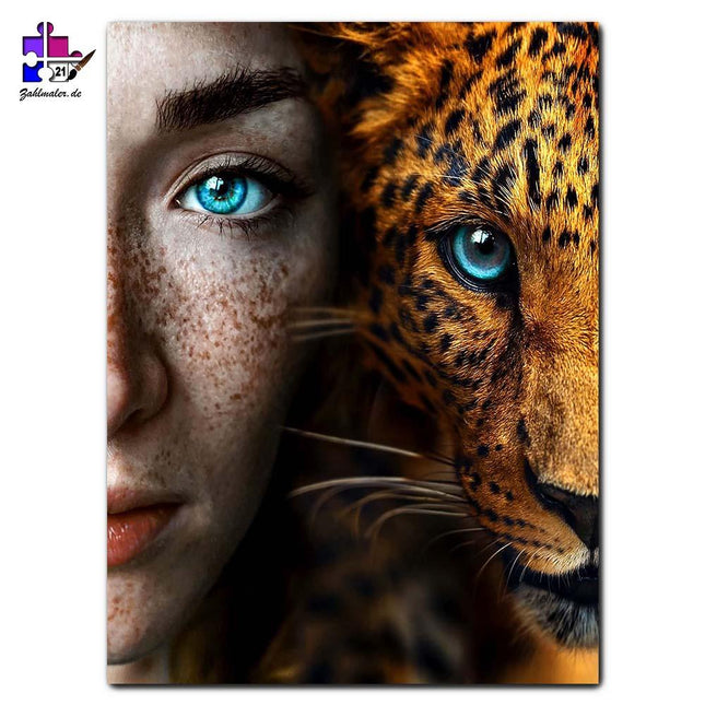 Blaue Augen des Mädchens | Malen nach Zahlen-Zahlmaler.de