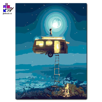 Camping in der Wunderwüste | Malen nach Zahlen-Zahlmaler.de