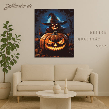 Gruselige Halloween-Nacht | Malen nach Zahlen-Zahlmaler.de