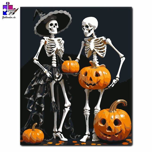 Wächter der Skelette | Malen nach Zahlen-Zahlmaler.de