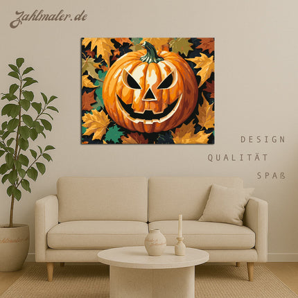 Herbstkürbis | Malen nach Zahlen-Zahlmaler.de