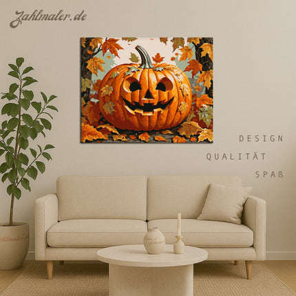 Herbst Jack-o-Lantern | Malen nach Zahlen-Zahlmaler.de