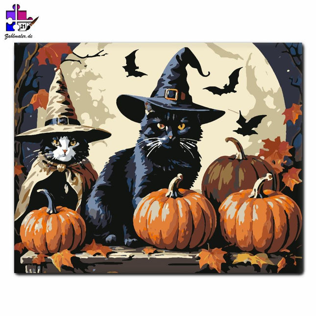 Hexige Kätzchen | Malen nach Zahlen-Zahlmaler.de