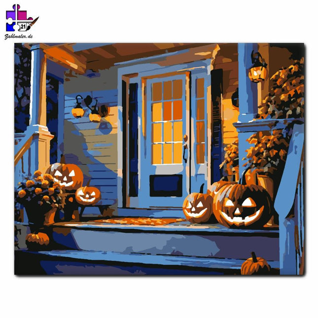Halloween Veranda | Malen nach Zahlen-Zahlmaler.de