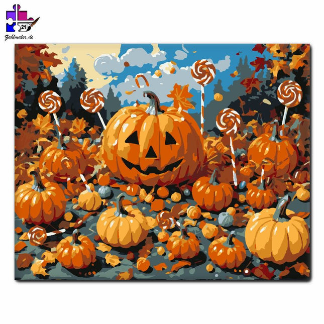 Taschenlampe und Süßigkeiten | Malen nach Zahlen-Zahlmaler.de