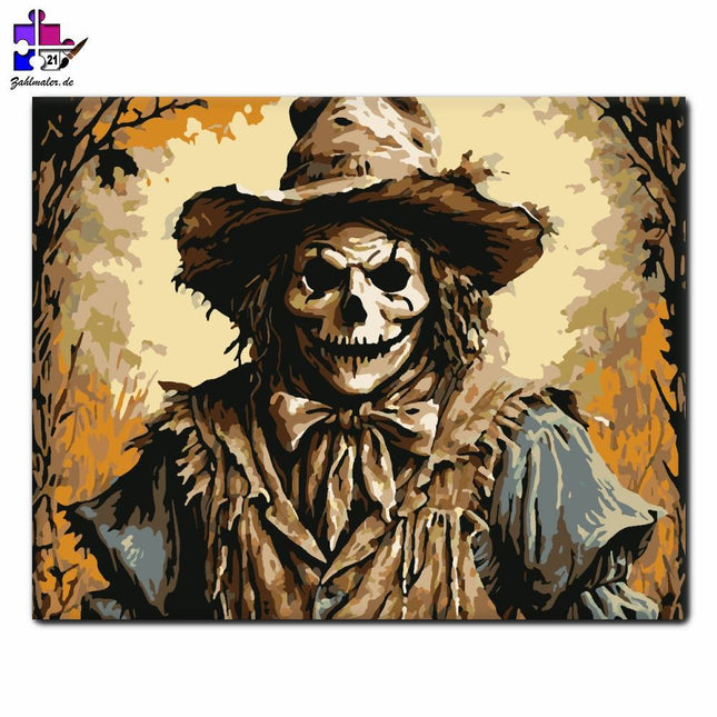 Furchteinflößende Vogelscheuche | Malen nach Zahlen-Zahlmaler.de