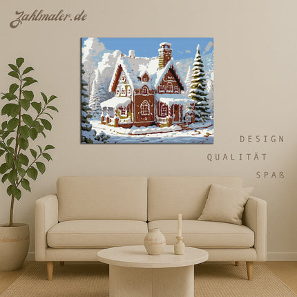 Lebkuchen-Winterwunder | Malen nach Zahlen-Zahlmaler.de