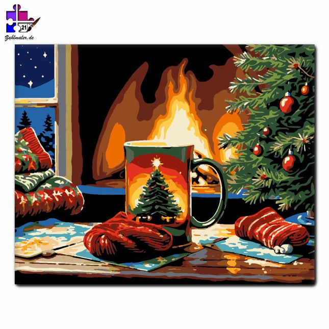 Intime Weihnachtsabende | Malen nach Zahlen-Zahlmaler.de