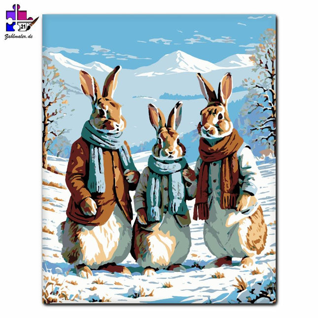 Winter Bunny Company | Malen nach Zahlen-Zahlmaler.de