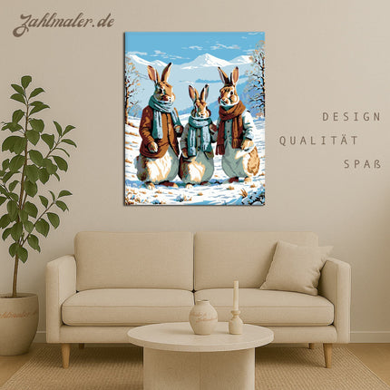 Winter Bunny Company | Malen nach Zahlen-Zahlmaler.de
