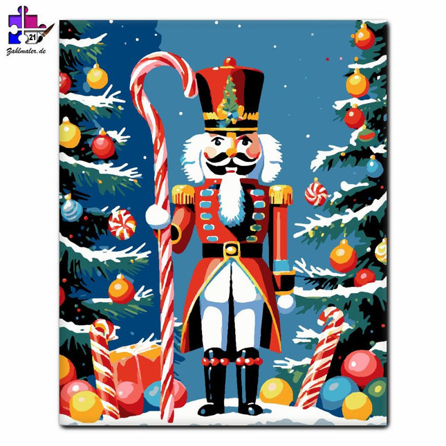 Der Nussknacker der Wintermärchen | Malen nach Zahlen-Zahlmaler.de